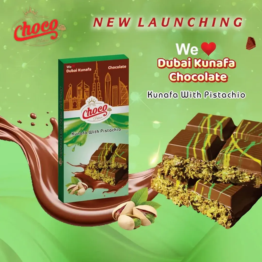 Dubai Kunafa Chocolate with Pistachio 100GM